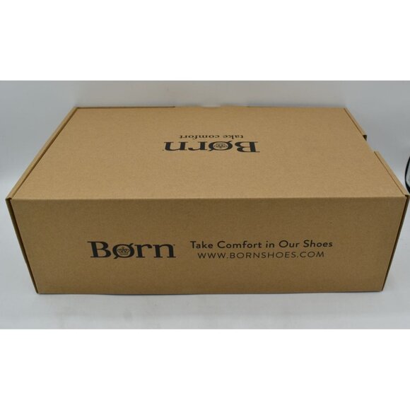 Born Mens Size 9 Thaton Taupe Brown Combo Nubuck Slip On Loafers Shoes - Picture 10 of 11